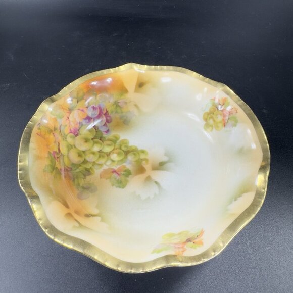 Royal Rudolstadt Prussia Porcelain Hand Painted Dish Bowl Antique 5inch Set 2 - Picture 8 of 12